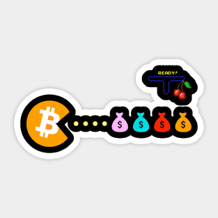 Bitcoin eats Dollar Sticker